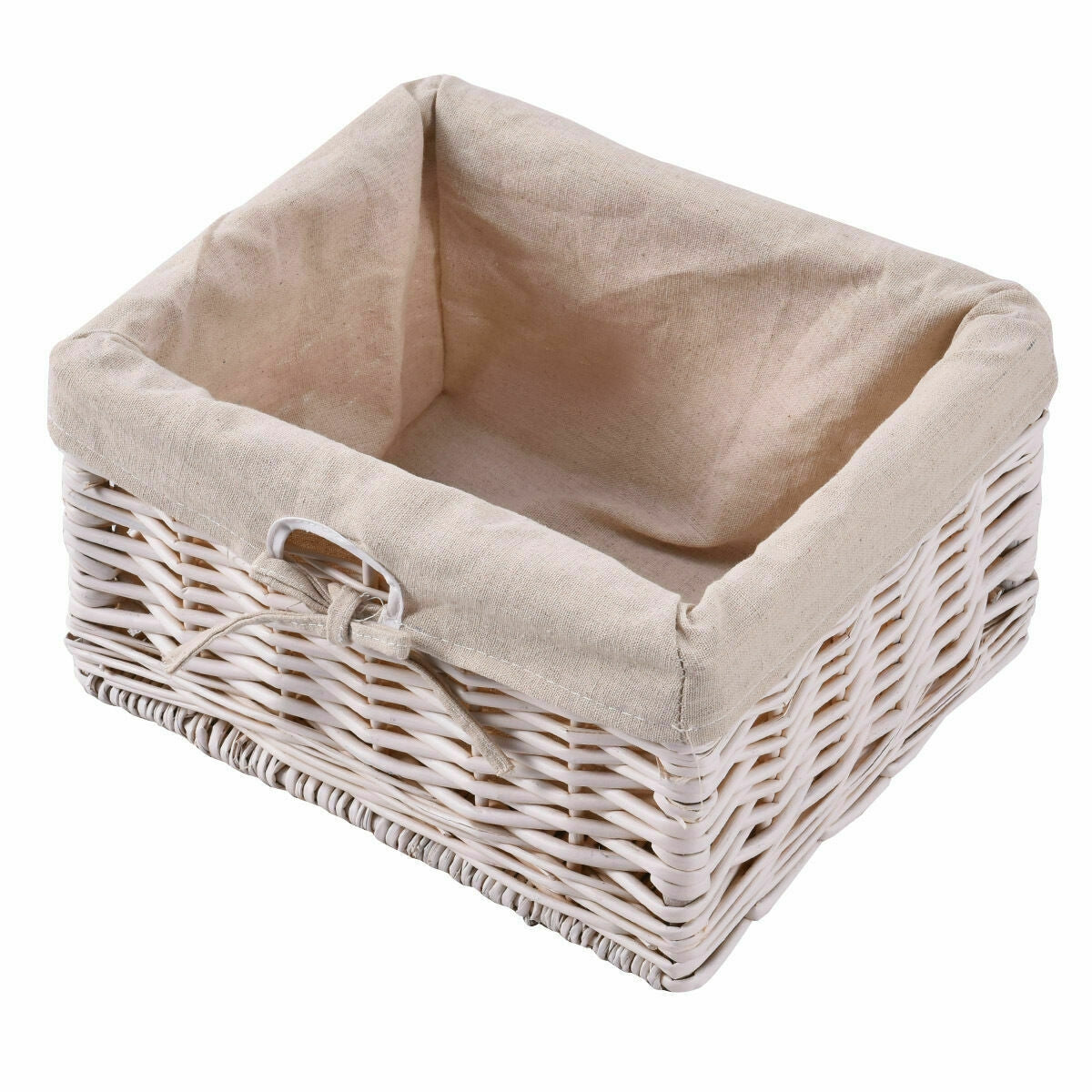 3 Tier Set of 2 Wood Nightstand with 1 and 2 Basket Drawer -White-Nightstands-DECOROLALA
