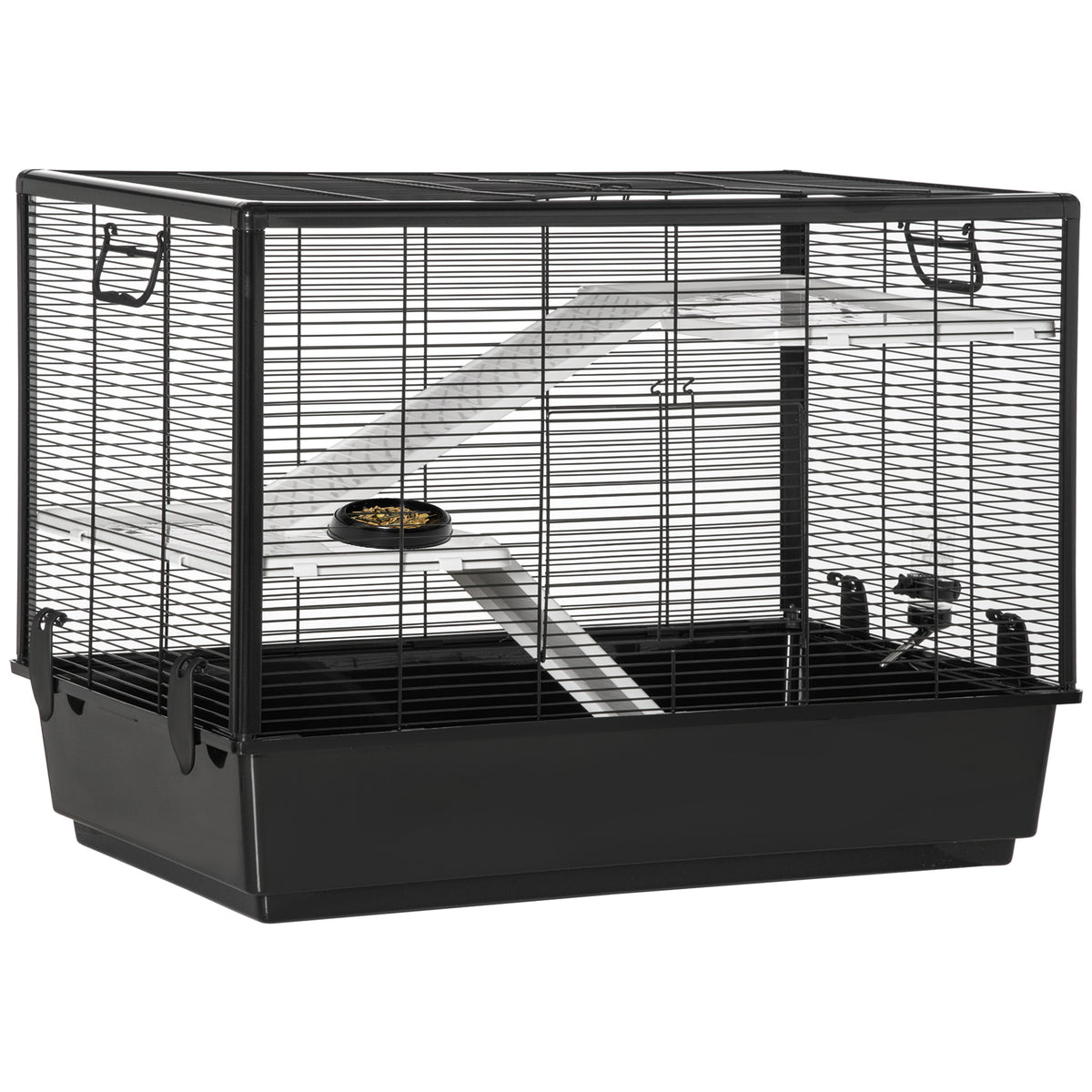 3-Tier Small Animal Cage with Accessories - 31.5"x19"x23" Black-Small Animals-DECOROLALA