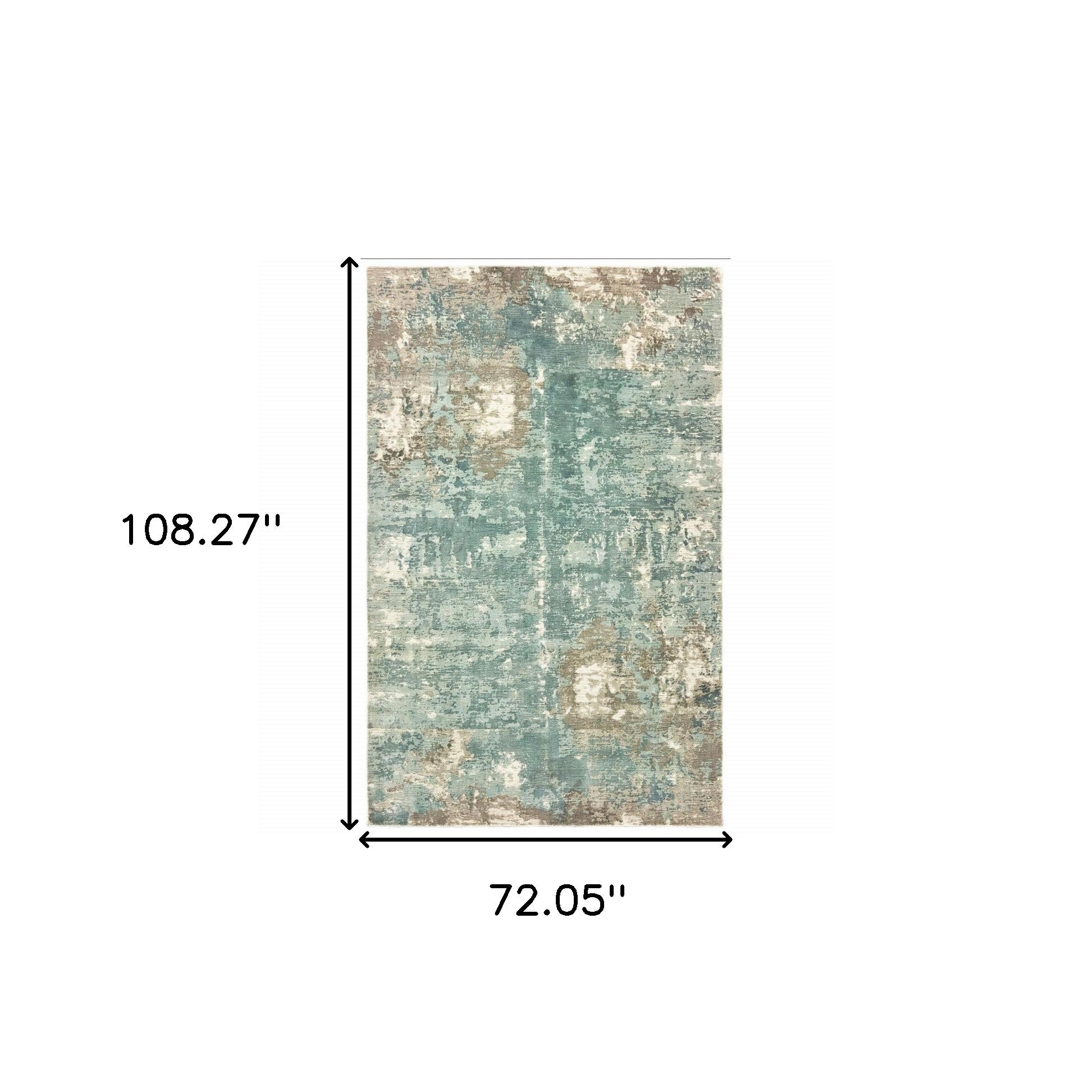 3' X 10' Blue And Gray Abstract Pattern Indoor Runner Rug-Area Rugs-DECOROLALA