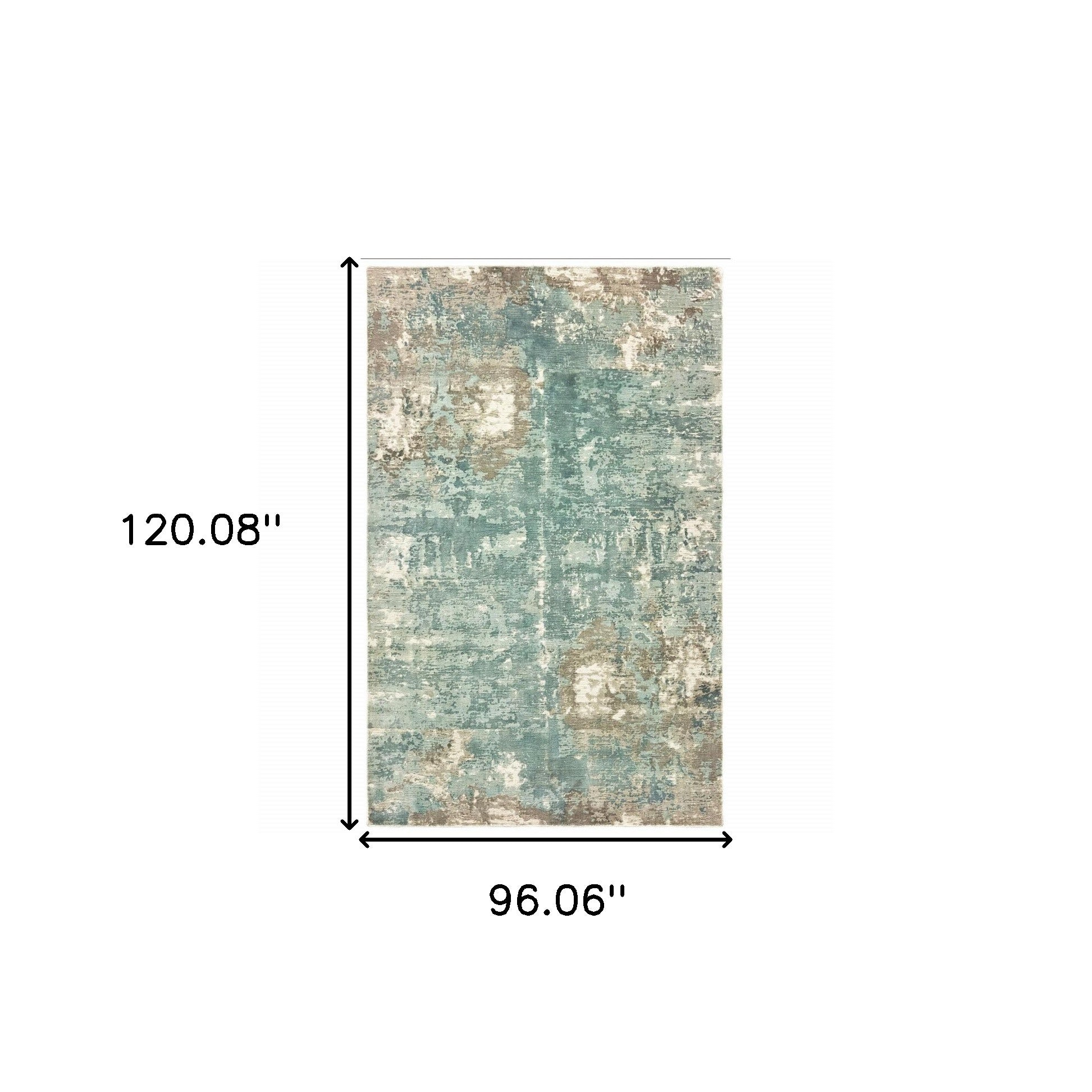 3' X 10' Blue And Gray Abstract Pattern Indoor Runner Rug-Area Rugs-DECOROLALA