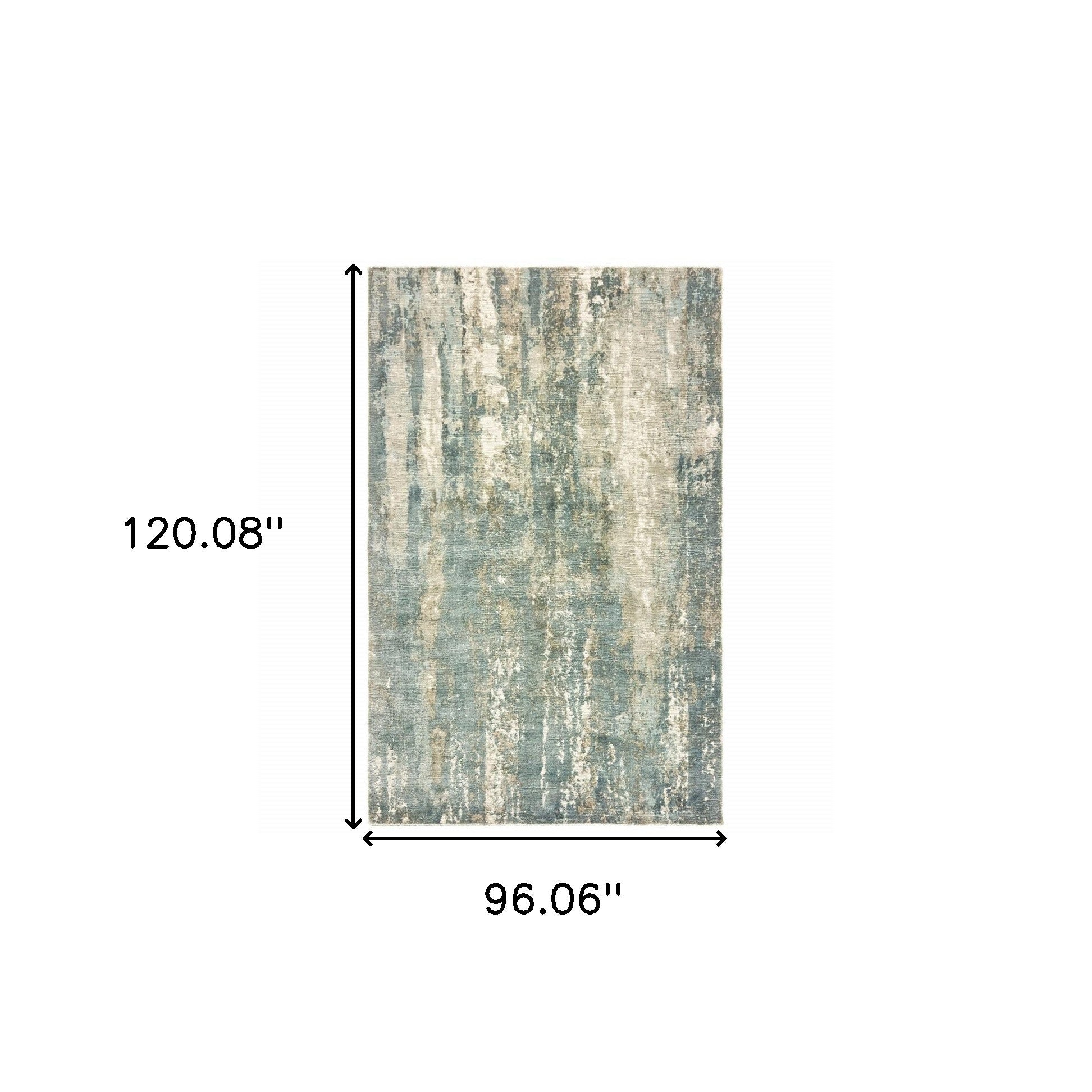 3' X 10' Blue And Gray Abstract Splash Indoor Runner Rug-Area Rugs-DECOROLALA