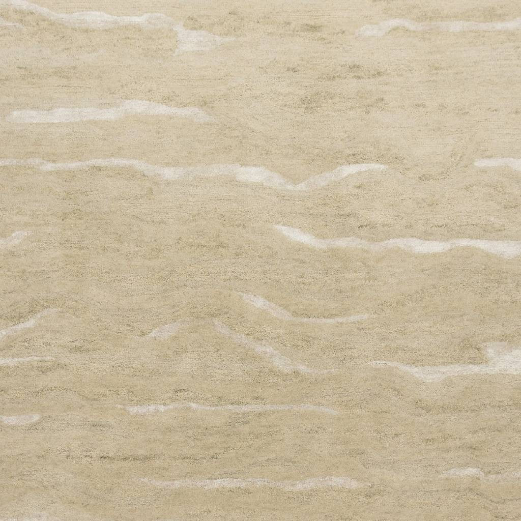 3' X 5' Beige And Ivory Abstract Hand Tufted Area Rug-Area Rugs-DECOROLALA