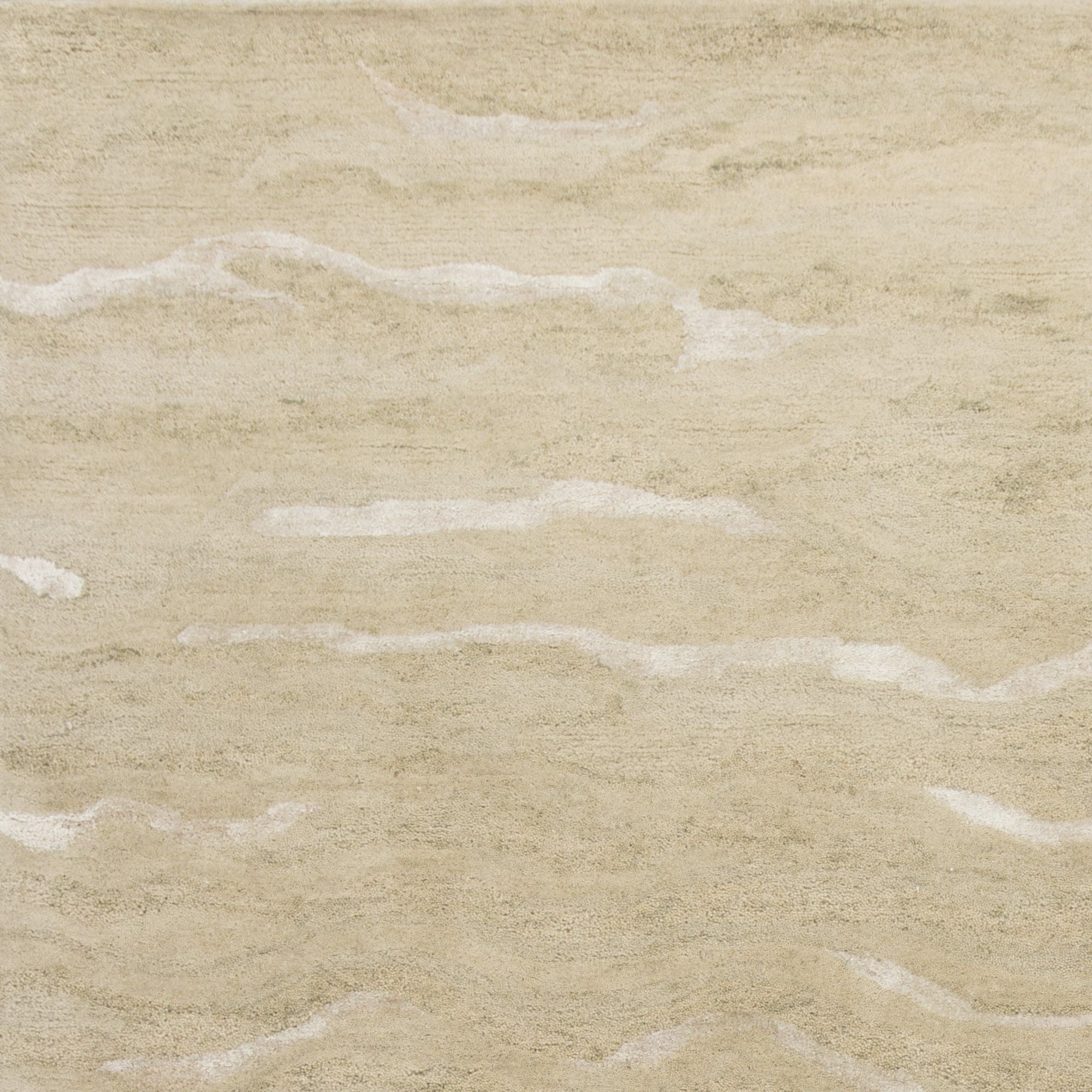 3' X 5' Beige And Ivory Abstract Hand Tufted Area Rug-Area Rugs-DECOROLALA