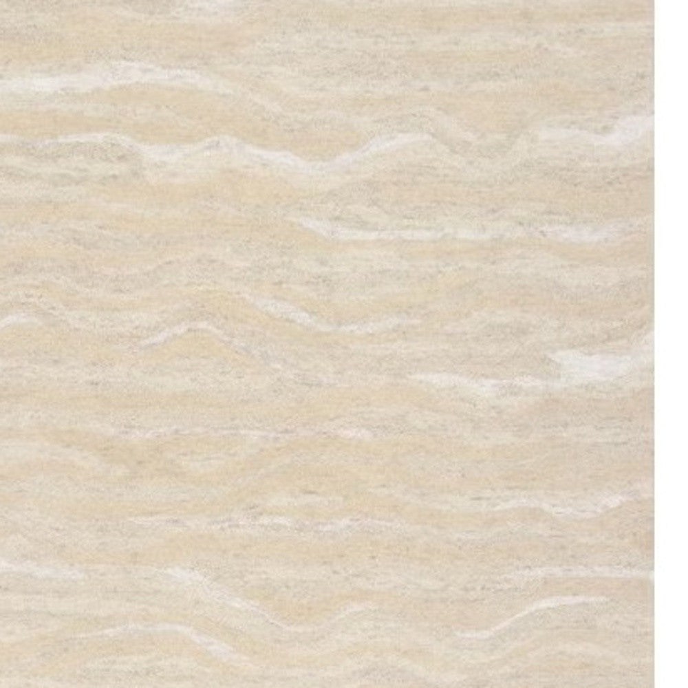 3' X 5' Beige And Ivory Wool Abstract Hand Tufted Area Rug-Area Rugs-DECOROLALA