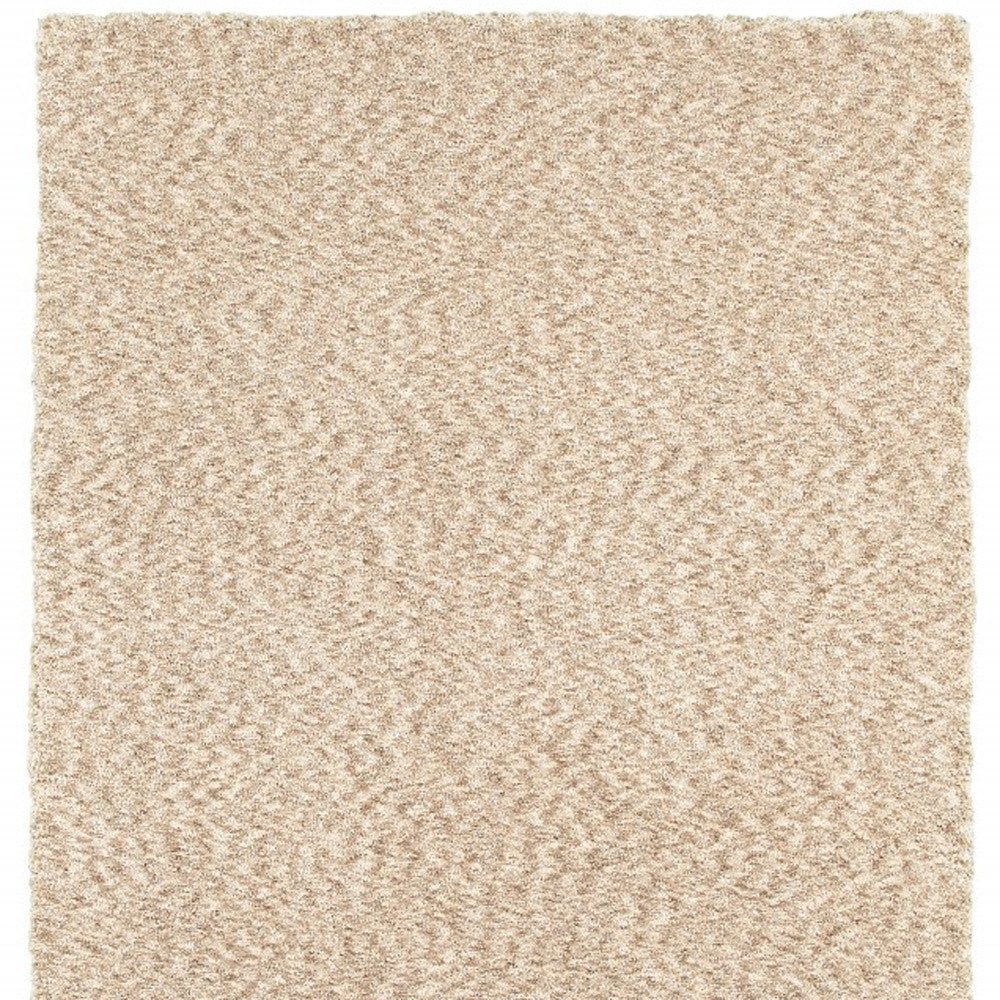 3' X 5' Beige Shag Hand Tufted Area Rug-Area Rugs-DECOROLALA