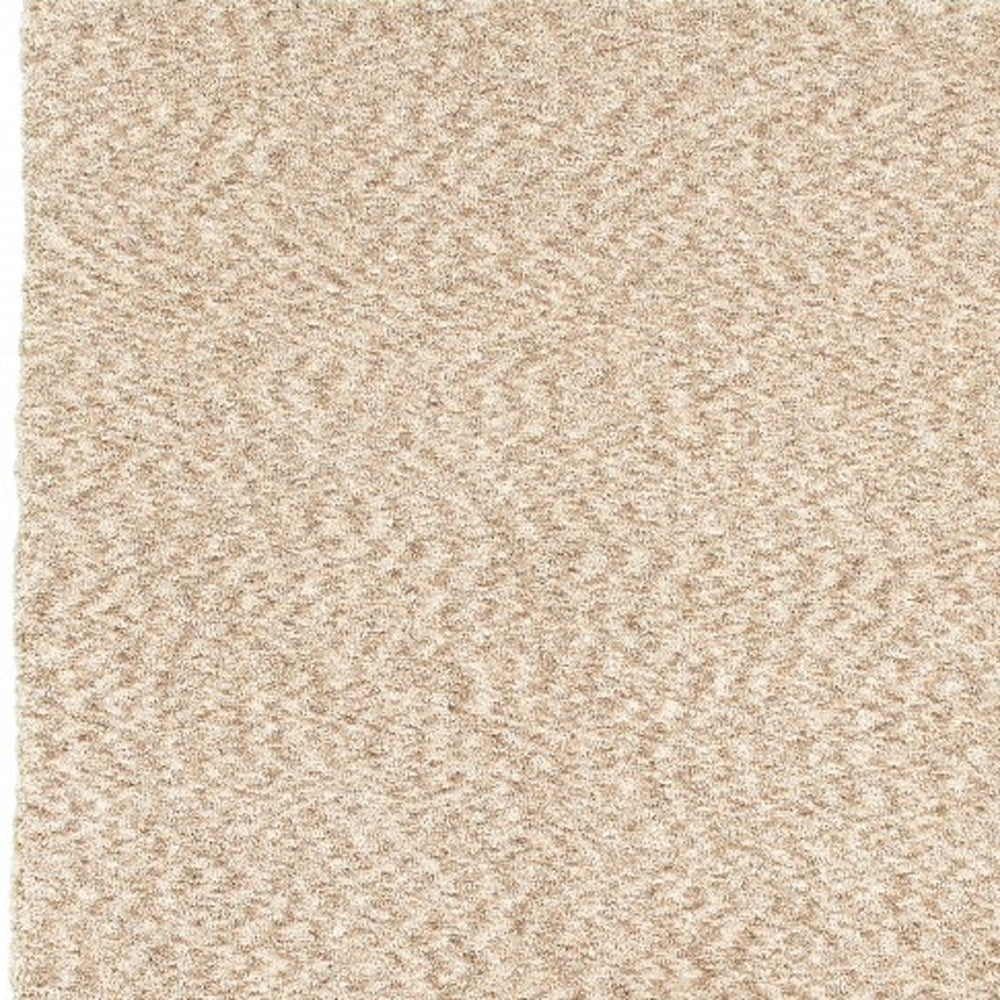3' X 5' Beige Shag Hand Tufted Area Rug-Area Rugs-DECOROLALA