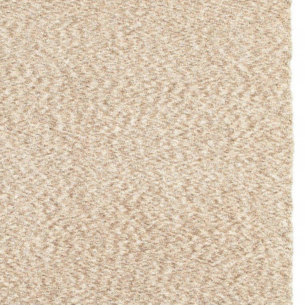 3' X 5' Beige Shag Hand Tufted Area Rug-Area Rugs-DECOROLALA