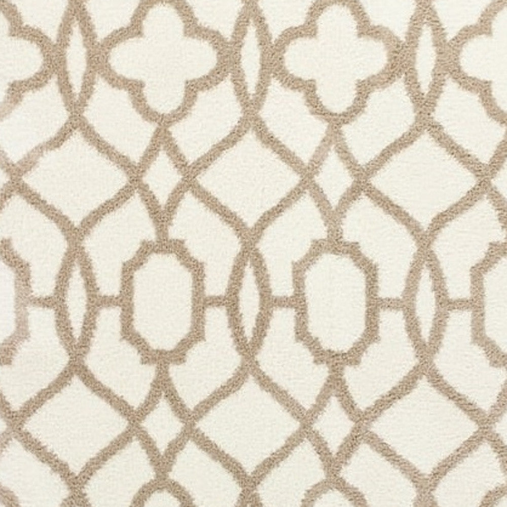 3' X 5' Beige and Ivory Area Rug-Area Rugs-DECOROLALA