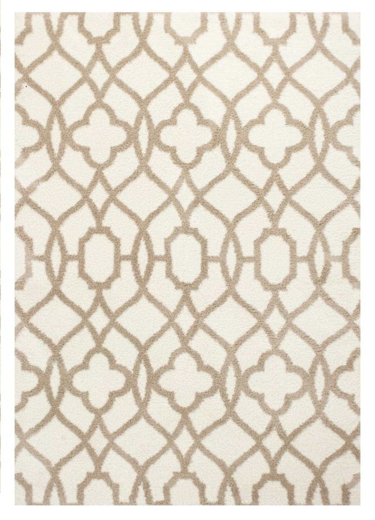 3' X 5' Beige and Ivory Area Rug-Area Rugs-DECOROLALA