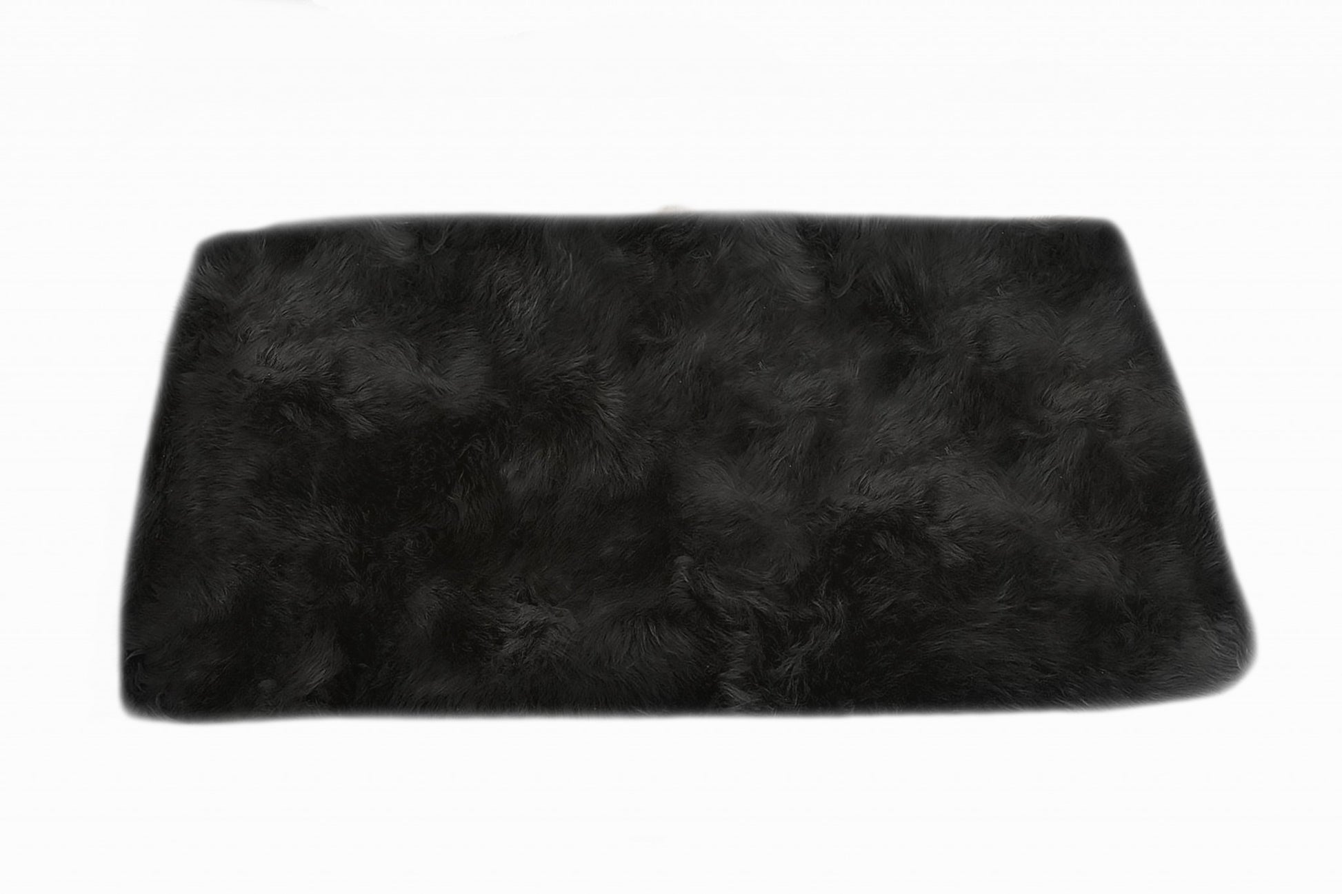 3' X 5' Black Natural Rectangular Sheepskin Area Rug-Area Rugs-DECOROLALA