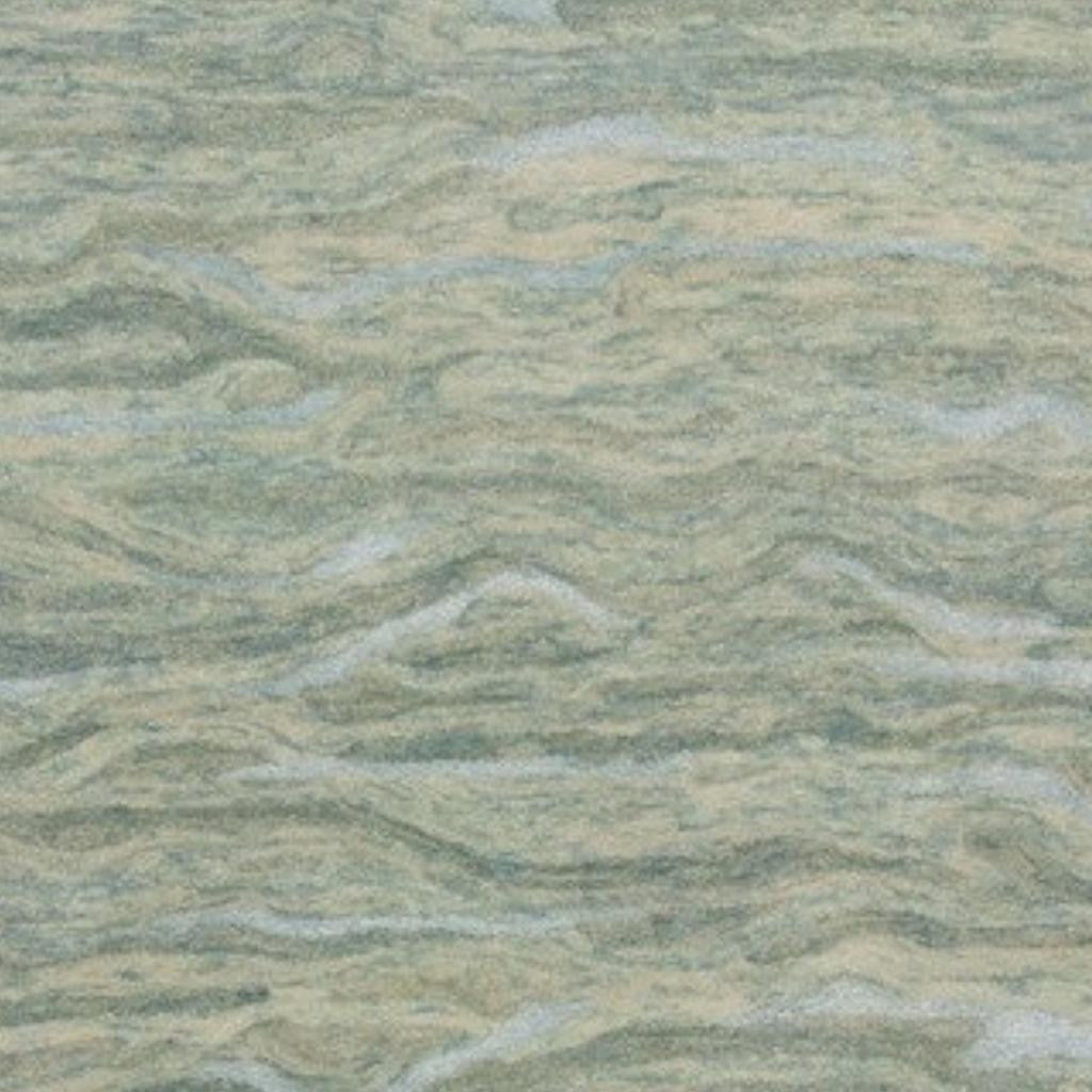 3' X 5' Blue Green And Beige Abstract Hand Tufted Area Rug-Area Rugs-DECOROLALA