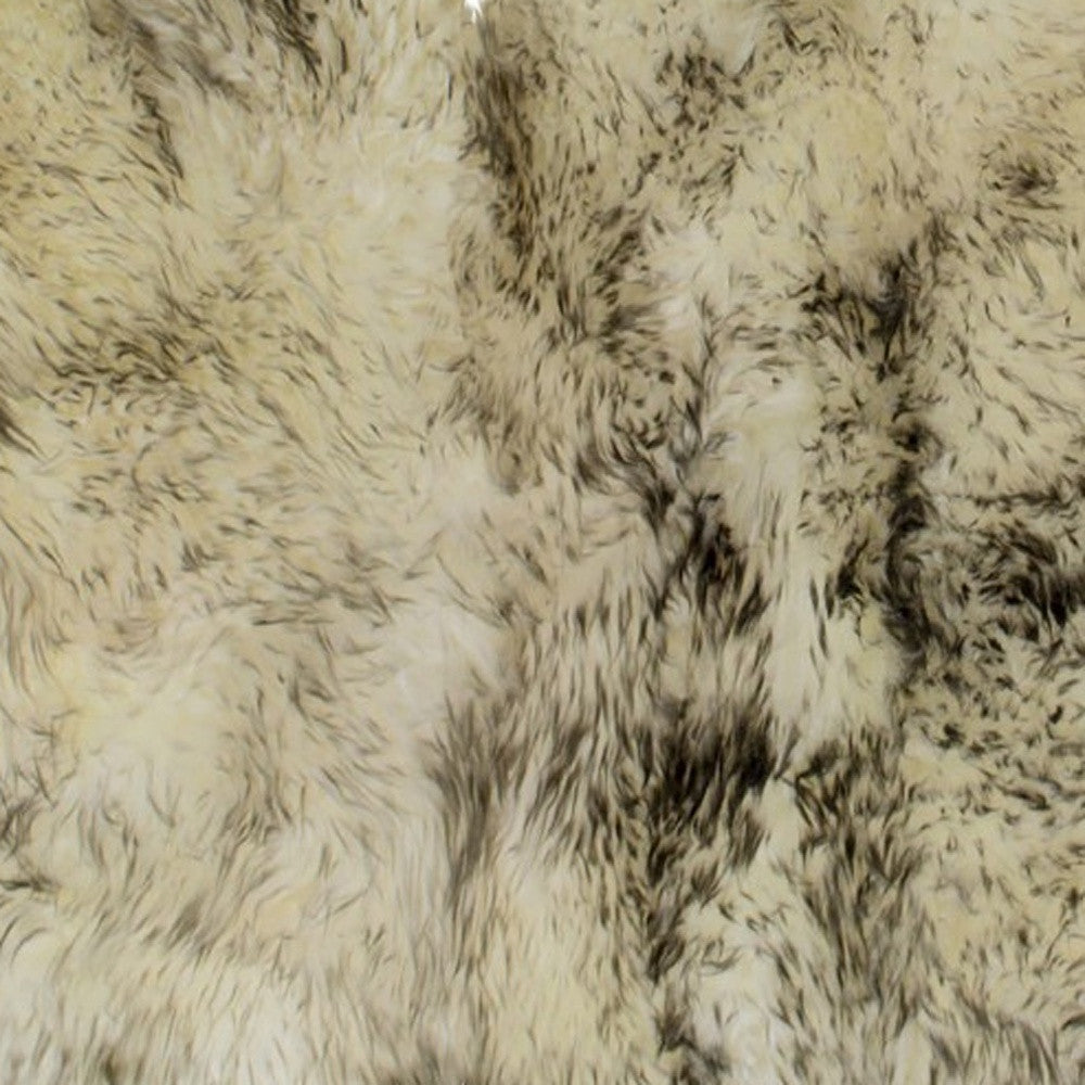 3' X 5' Brown Ombre Natural Sheepskin Area Rug-Area Rugs-DECOROLALA