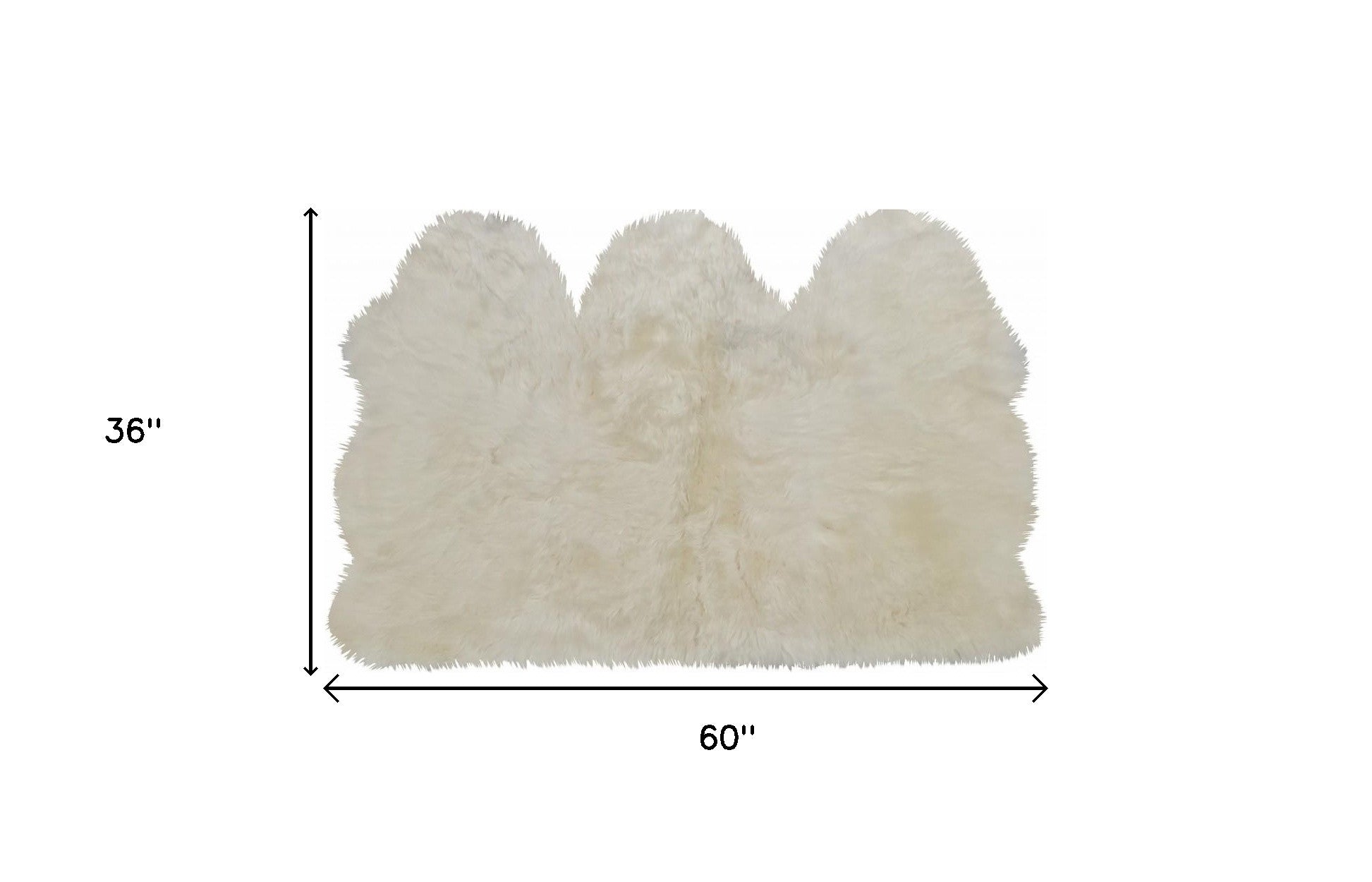 3' X 5' Golden Natural Sheepskin Area Rug-Area Rugs-DECOROLALA