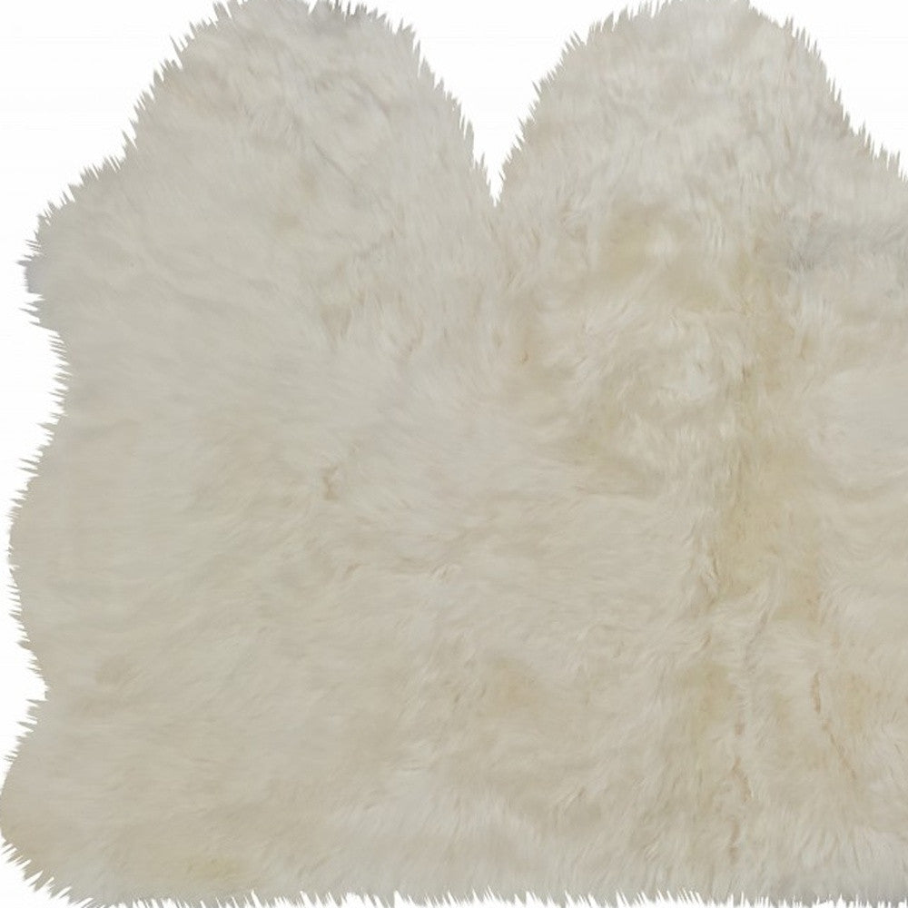 3' X 5' Golden Natural Sheepskin Area Rug-Area Rugs-DECOROLALA