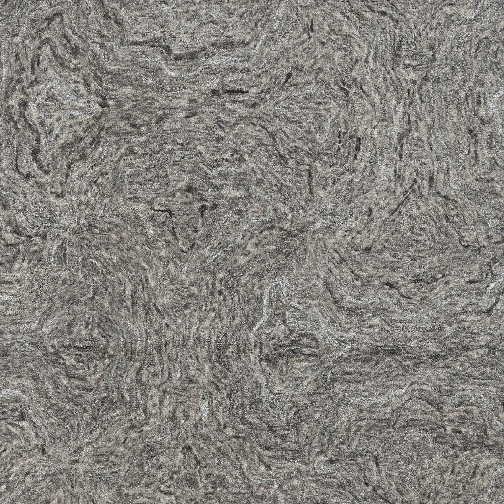 3' X 5' Gray And Dark Gray Abstract Hand Tufted Area Rug-Area Rugs-DECOROLALA
