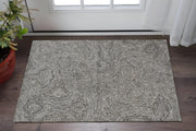 3' X 5' Gray And Dark Gray Abstract Hand Tufted Area Rug-Area Rugs-DECOROLALA