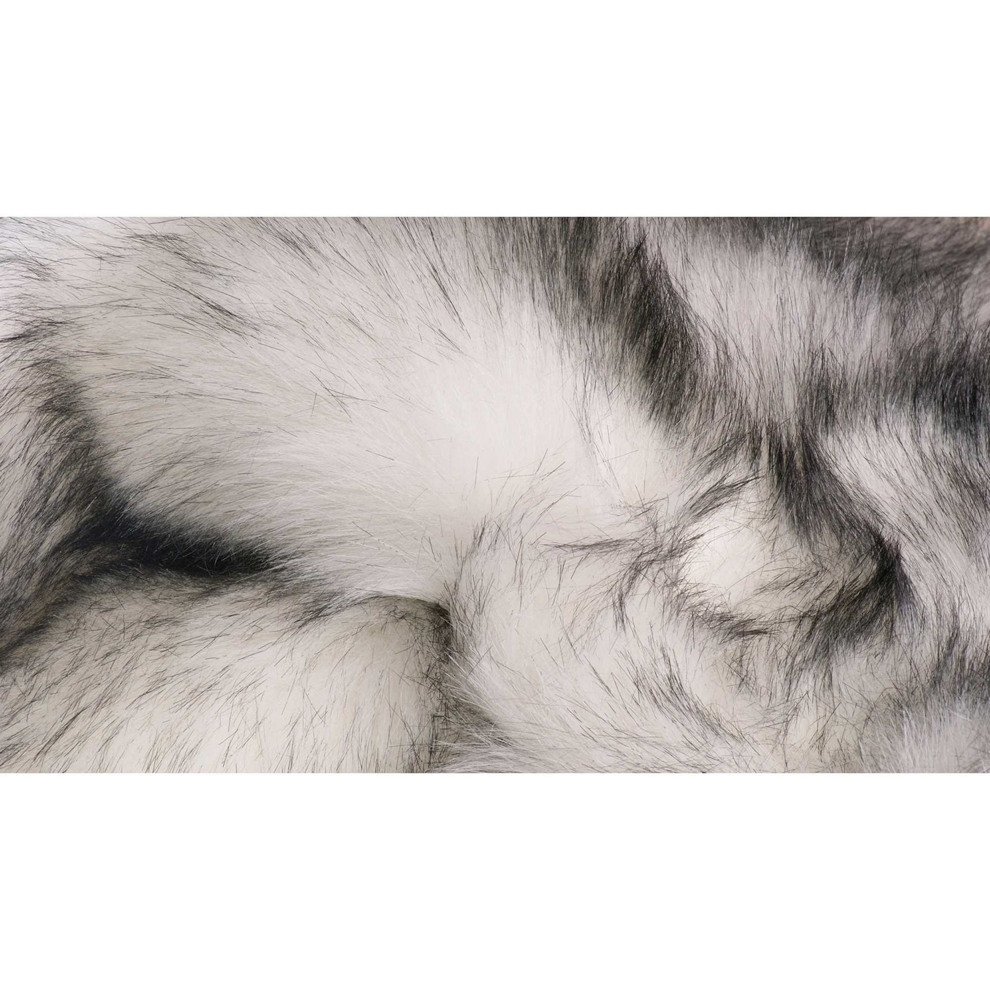 3' X 5' Gray Faux Fur Area Rug-Area Rugs-DECOROLALA