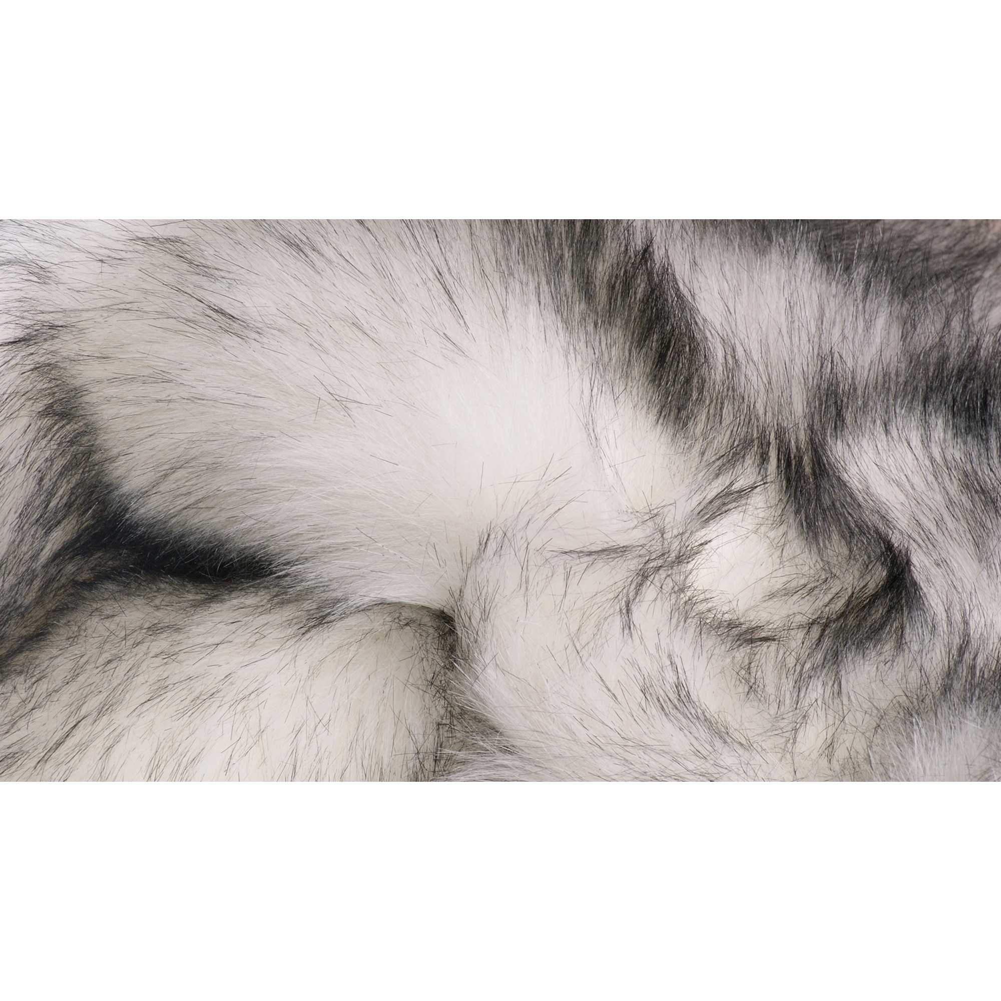 3' X 5' Gray Faux Fur Area Rug-Area Rugs-DECOROLALA