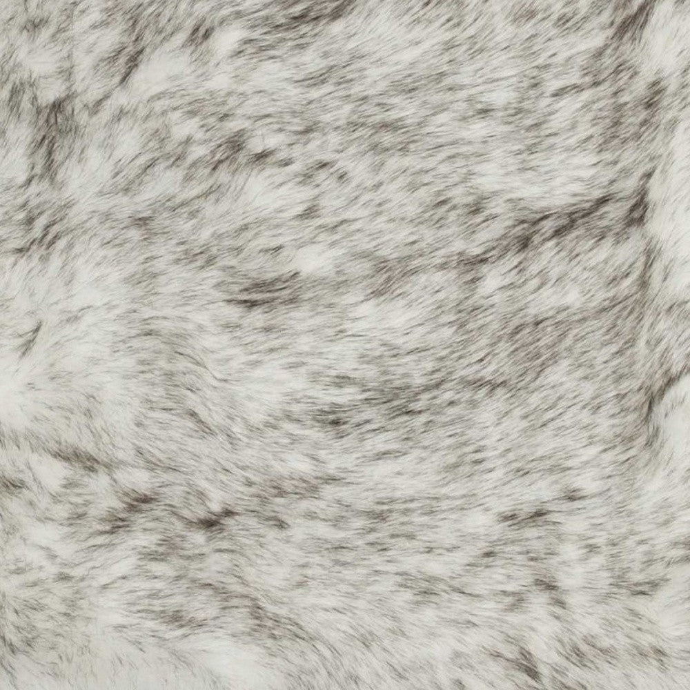 3' X 5' Gray Faux Fur Area Rug-Area Rugs-DECOROLALA
