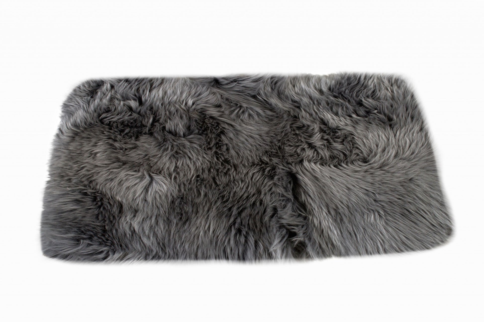 3' X 5' Gray Natural Rectangular Sheepskin Area Rug-Area Rugs-DECOROLALA