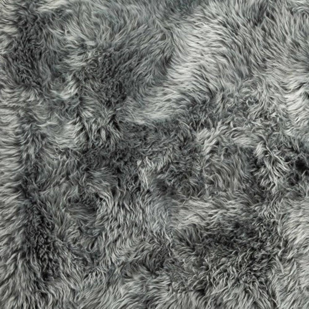 3' X 5' Gray Natural Rectangular Sheepskin Area Rug-Area Rugs-DECOROLALA