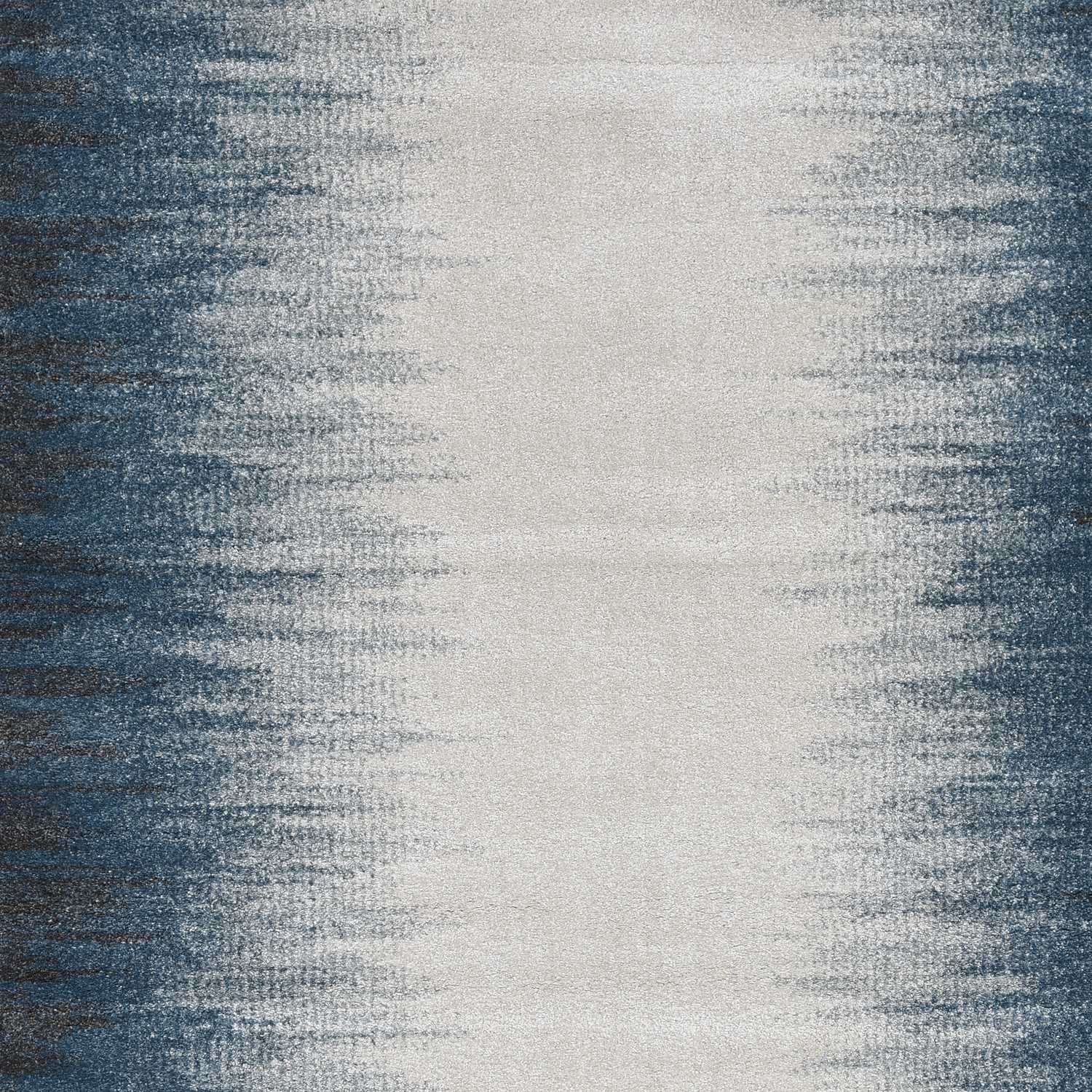 3' X 5' Ivory And Blue Abstract Area Rug-Area Rugs-DECOROLALA
