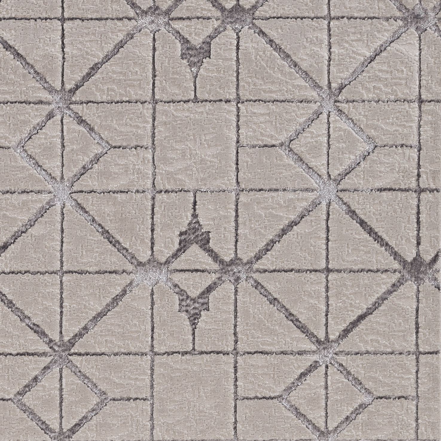 3' X 5' Ivory And Brown Geometric Area Rug-Area Rugs-DECOROLALA