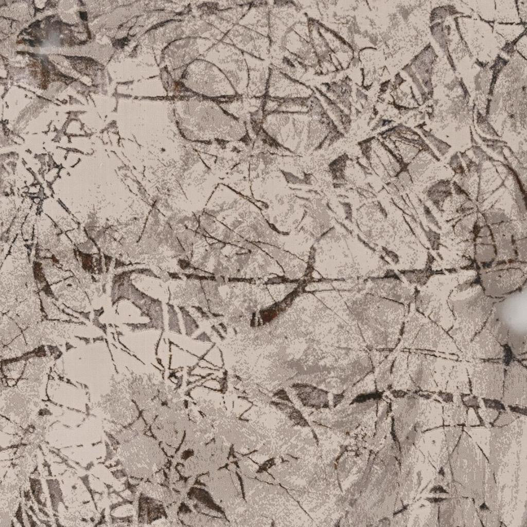 3' X 5' Ivory Gray And Brown Abstract Area Rug-Area Rugs-DECOROLALA