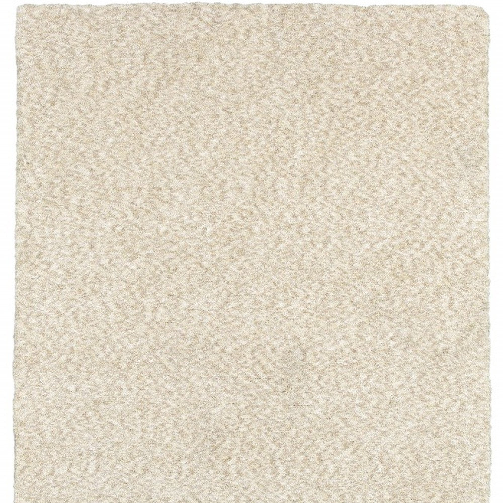 3' X 5' Ivory Shag Hand Tufted Area Rug-Area Rugs-DECOROLALA