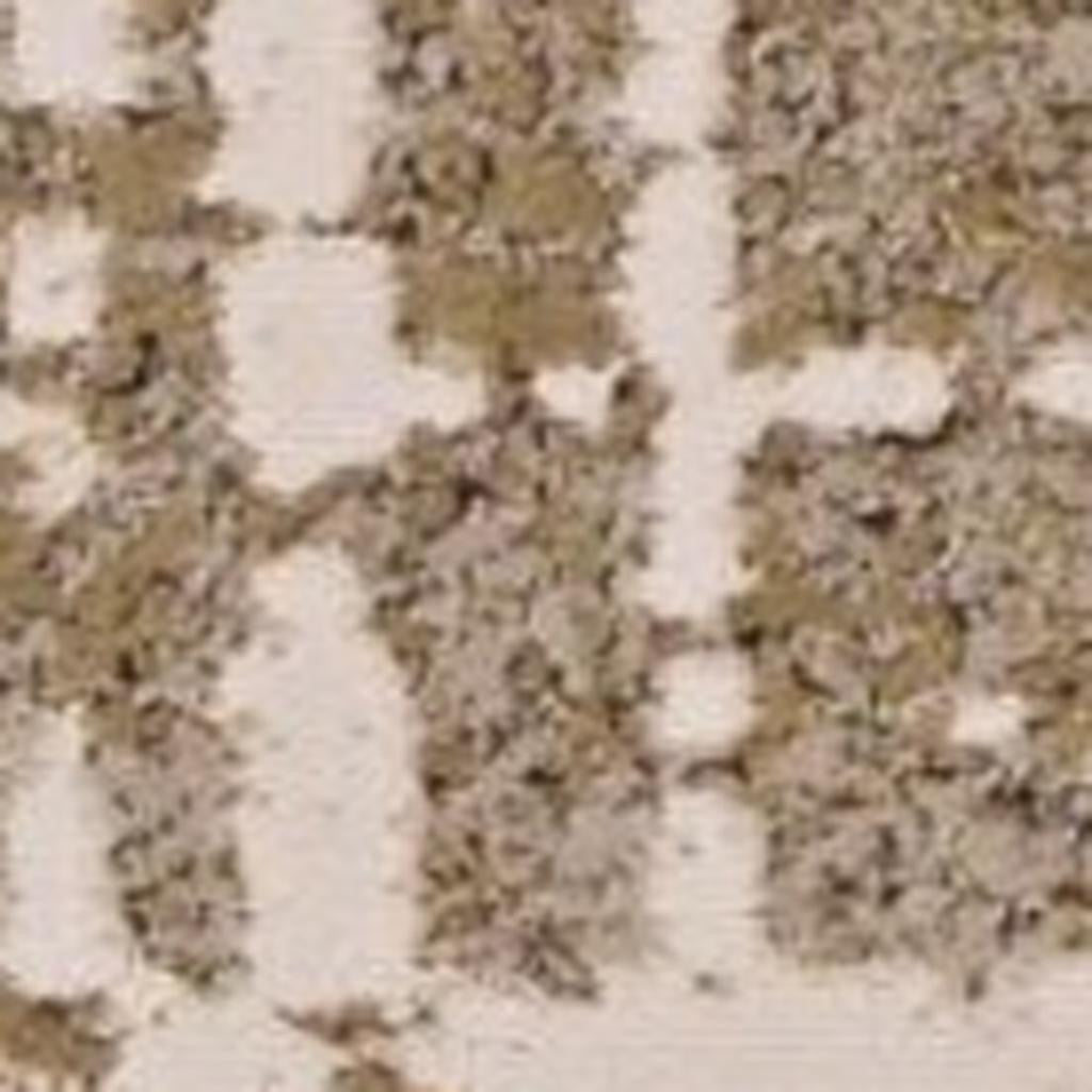 3' X 5' Ivory Taupe And Gold Abstract Area Rug-Area Rugs-DECOROLALA