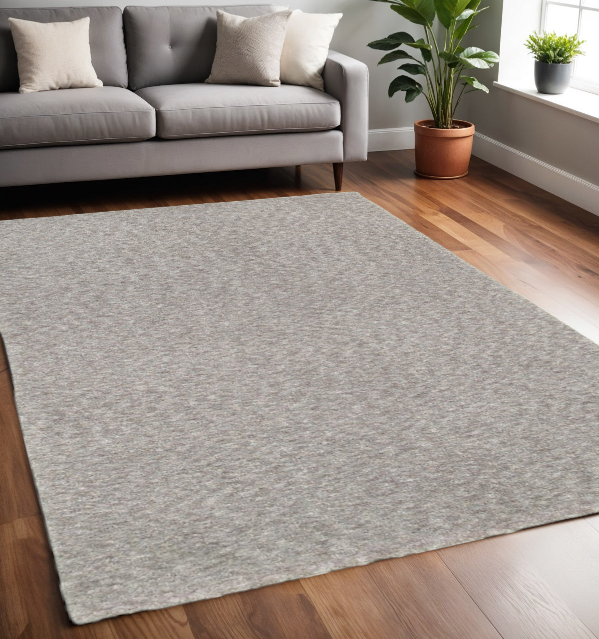 3' X 5' Modern Shaggy Soft Gray Indoor Area Rug-Area Rugs-DECOROLALA
