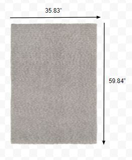 3' X 5' Modern Shaggy Soft Gray Indoor Area Rug-Area Rugs-DECOROLALA