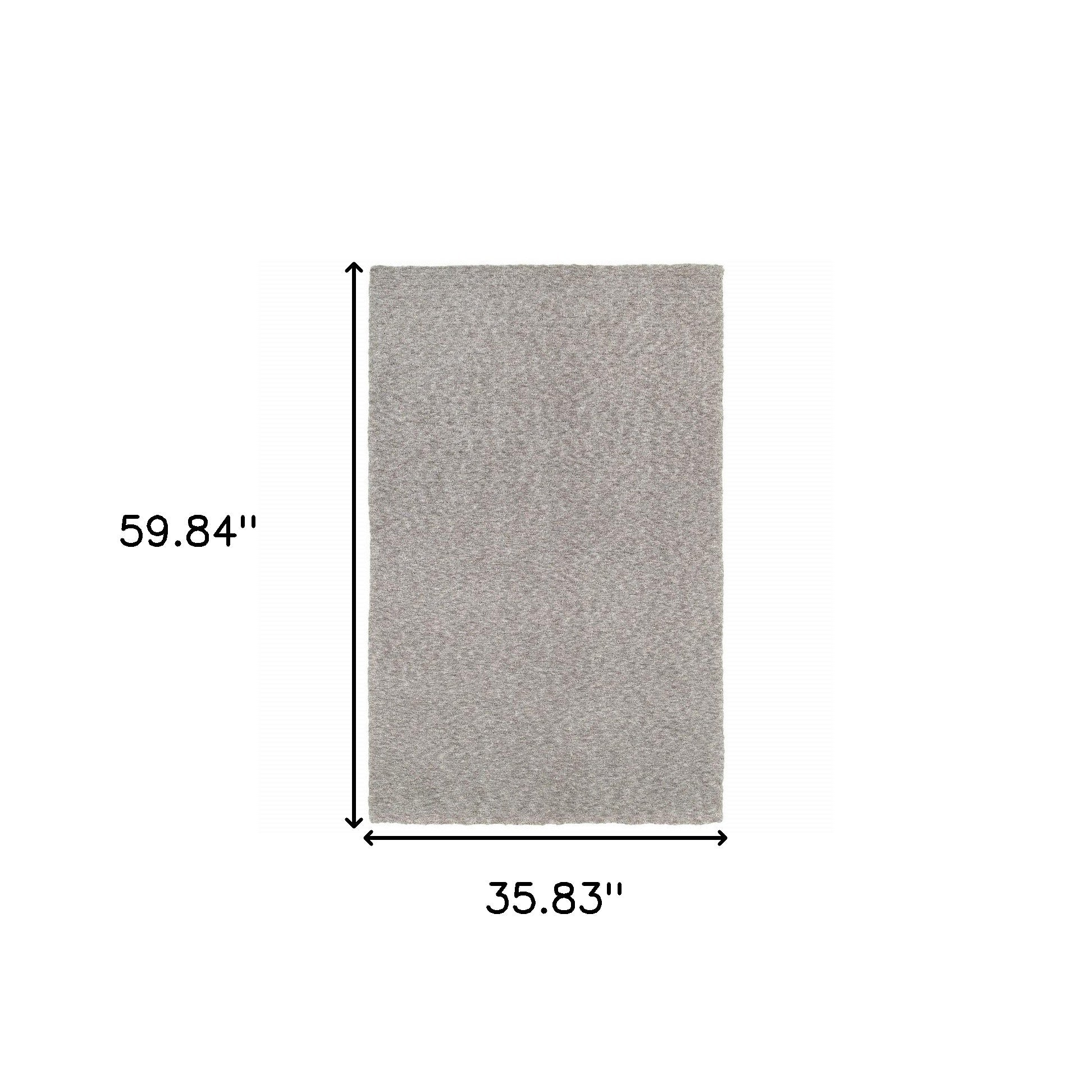 3' X 5' Modern Shaggy Soft Gray Indoor Area Rug-Area Rugs-DECOROLALA