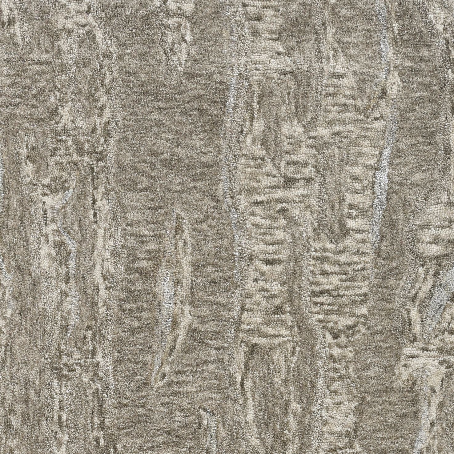 3' X 5' Sand And Gray Abstract Hand Tufted Area Rug-Area Rugs-DECOROLALA