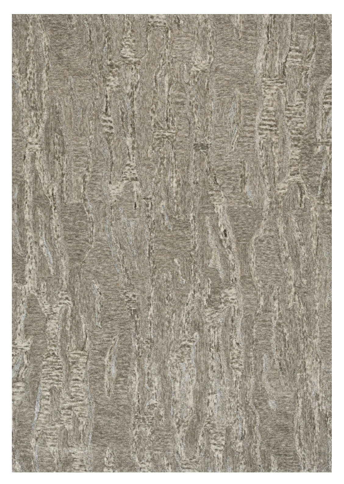 3' X 5' Sand And Gray Abstract Hand Tufted Area Rug-Area Rugs-DECOROLALA