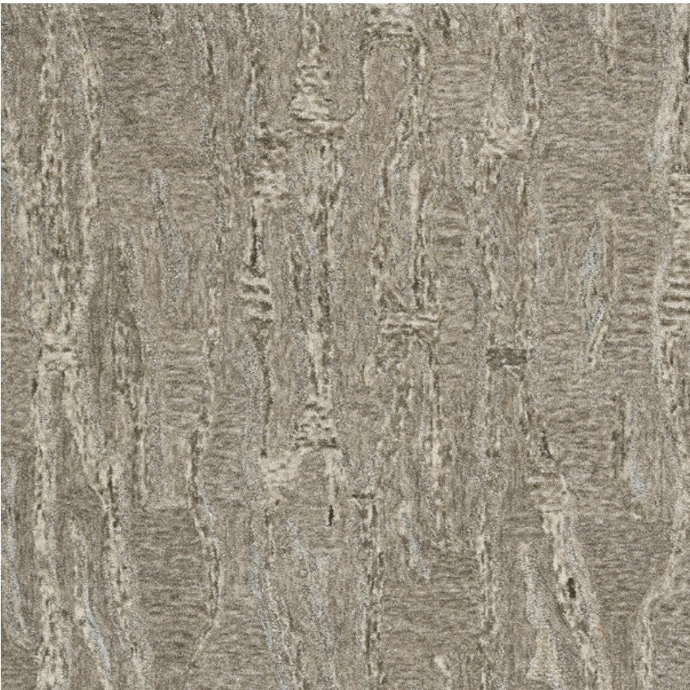 3' X 5' Sand And Gray Abstract Hand Tufted Area Rug-Area Rugs-DECOROLALA