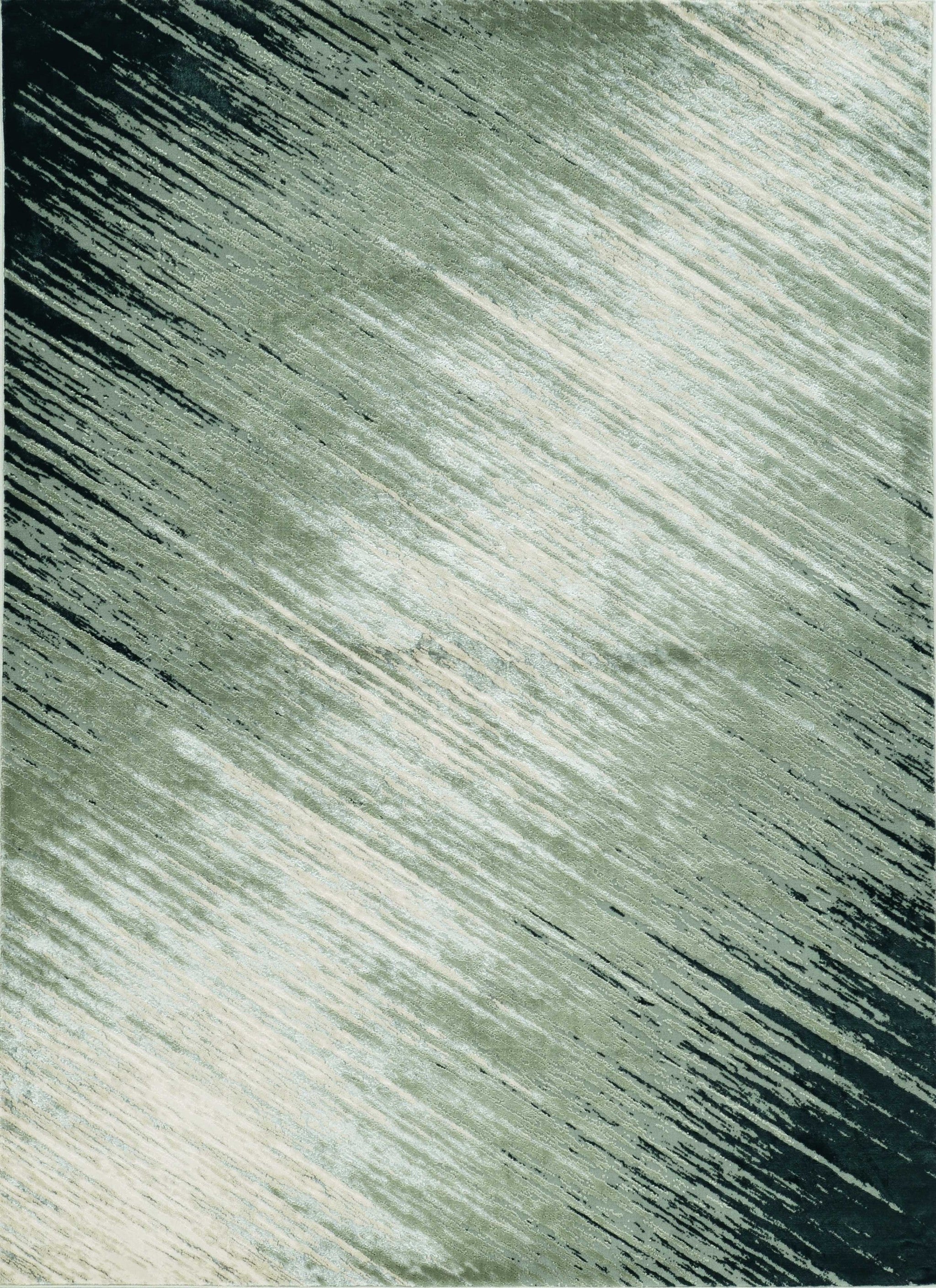 3' X 5' Silver And Gray Abstract Area Rug-Area Rugs-DECOROLALA