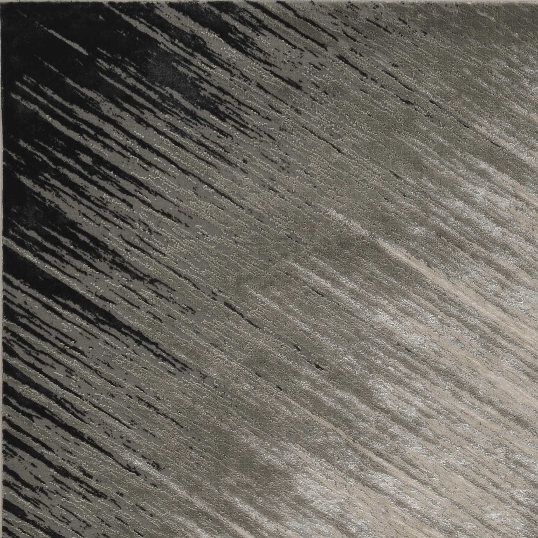 3' X 5' Silver And Gray Abstract Area Rug-Area Rugs-DECOROLALA