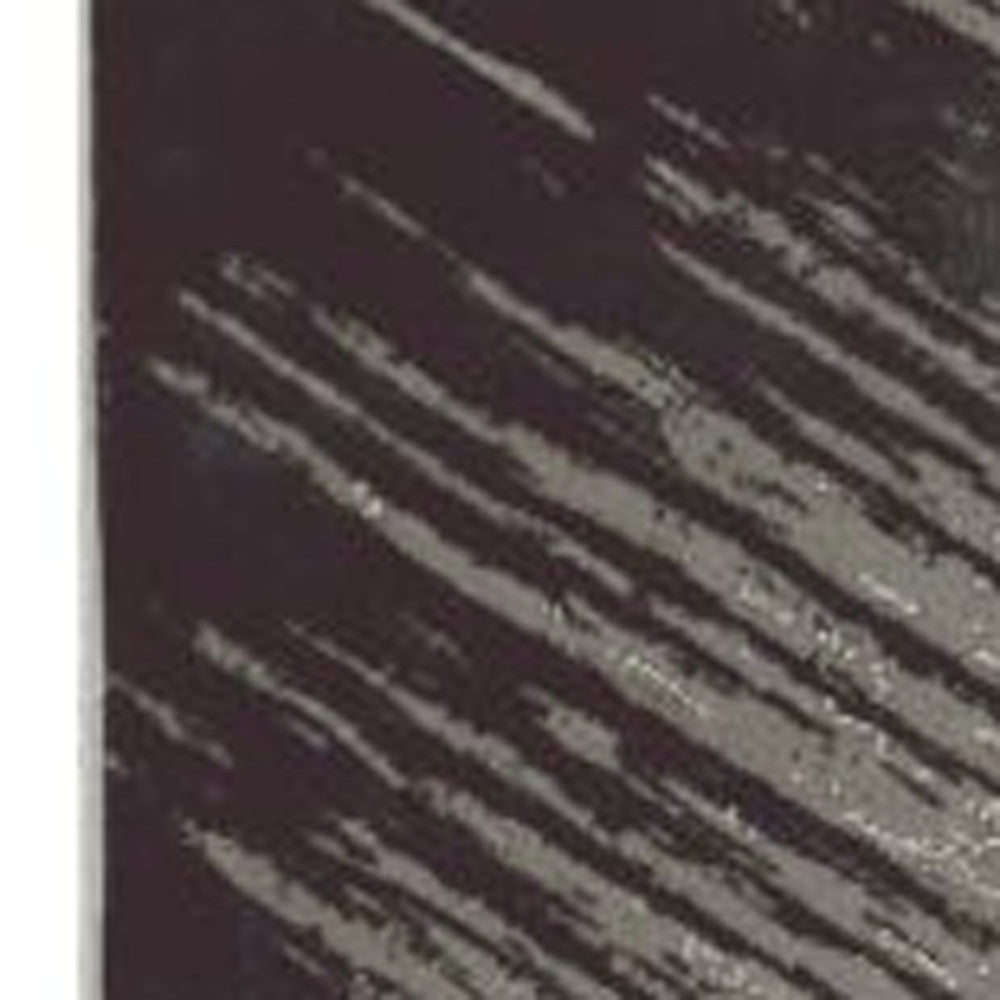 3' X 5' Silver And Gray Abstract Area Rug-Area Rugs-DECOROLALA