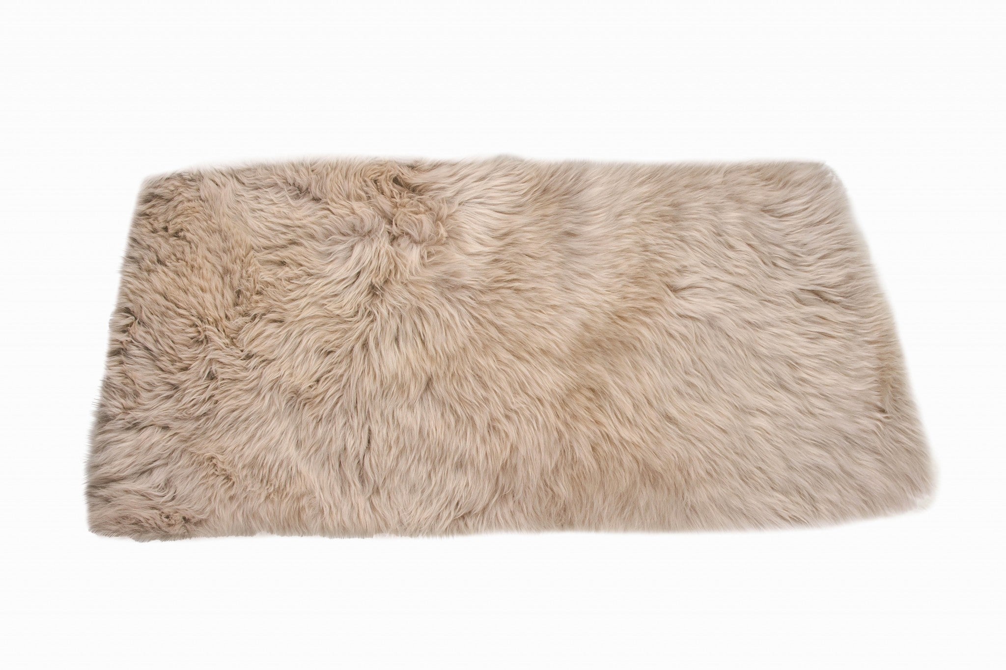 3' X 5' Taupe Genuine Sheepskin Area Rug-Area Rugs-DECOROLALA