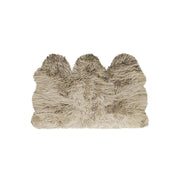 3' X 5' Taupe Natural Sheepskin Area Rug-Area Rugs-DECOROLALA