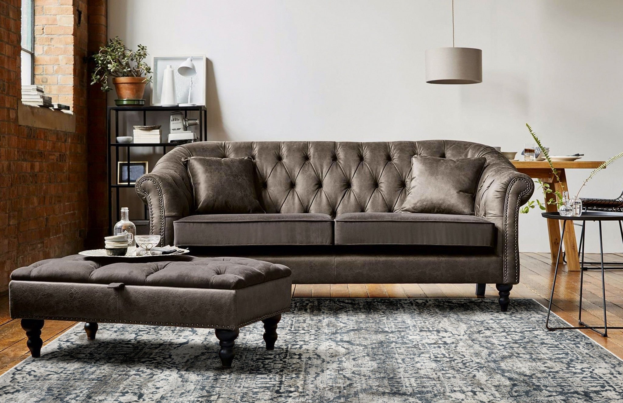 3' X 5' Teal And Ivory Floral Area Rug-Area Rugs-DECOROLALA