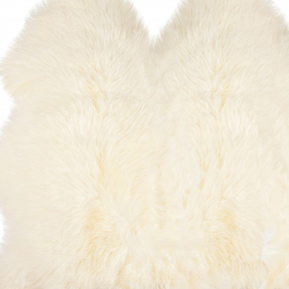 3' X 5' Trio Natural Sheepskin Area Rug-Area Rugs-DECOROLALA