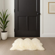 3' X 5' Trio Natural Sheepskin Area Rug-Area Rugs-DECOROLALA