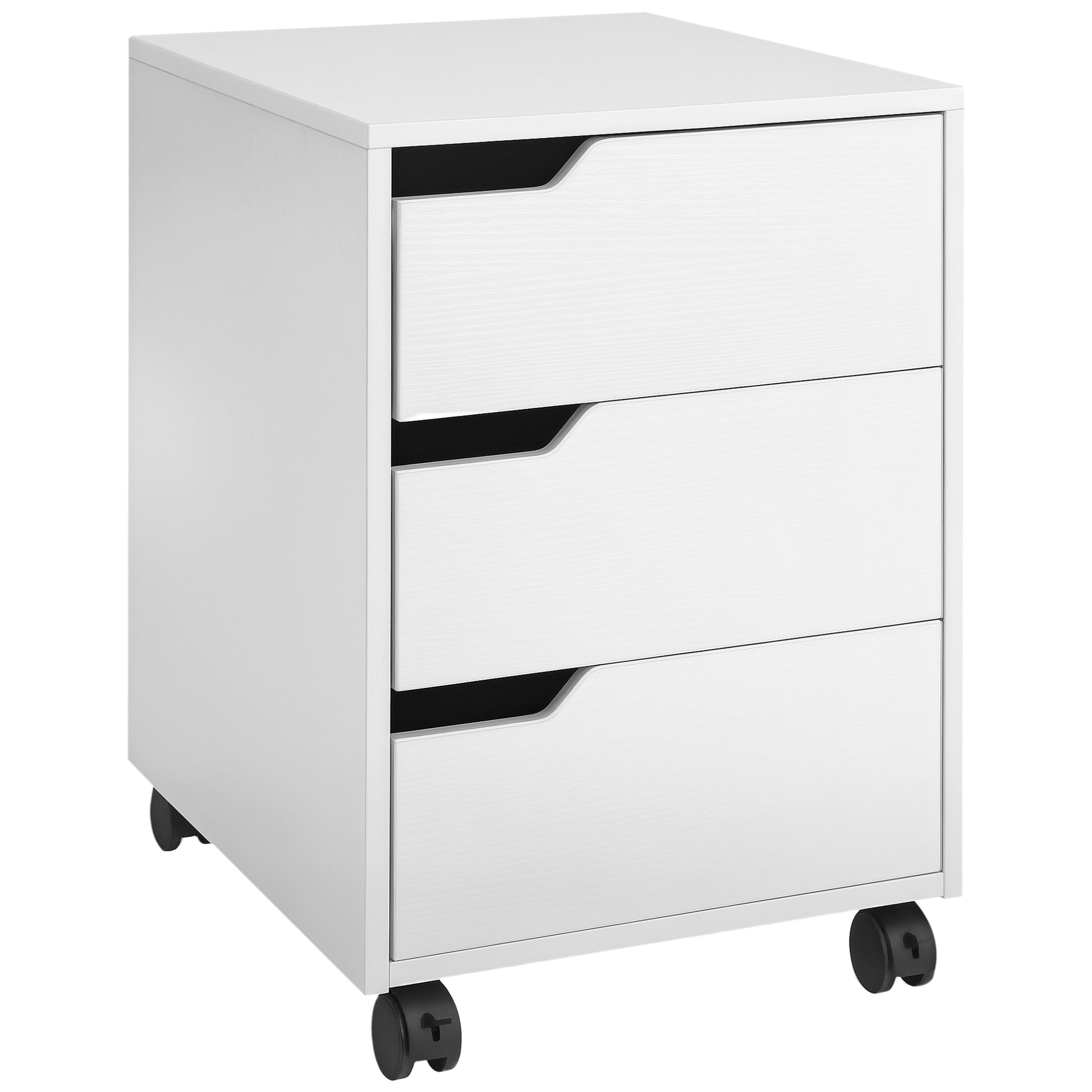 3-drawer Mobile File Cabinet & Printer Stand - White-Office Products > Office Furniture > Office Cabinets & Cupboards-DECOROLALA