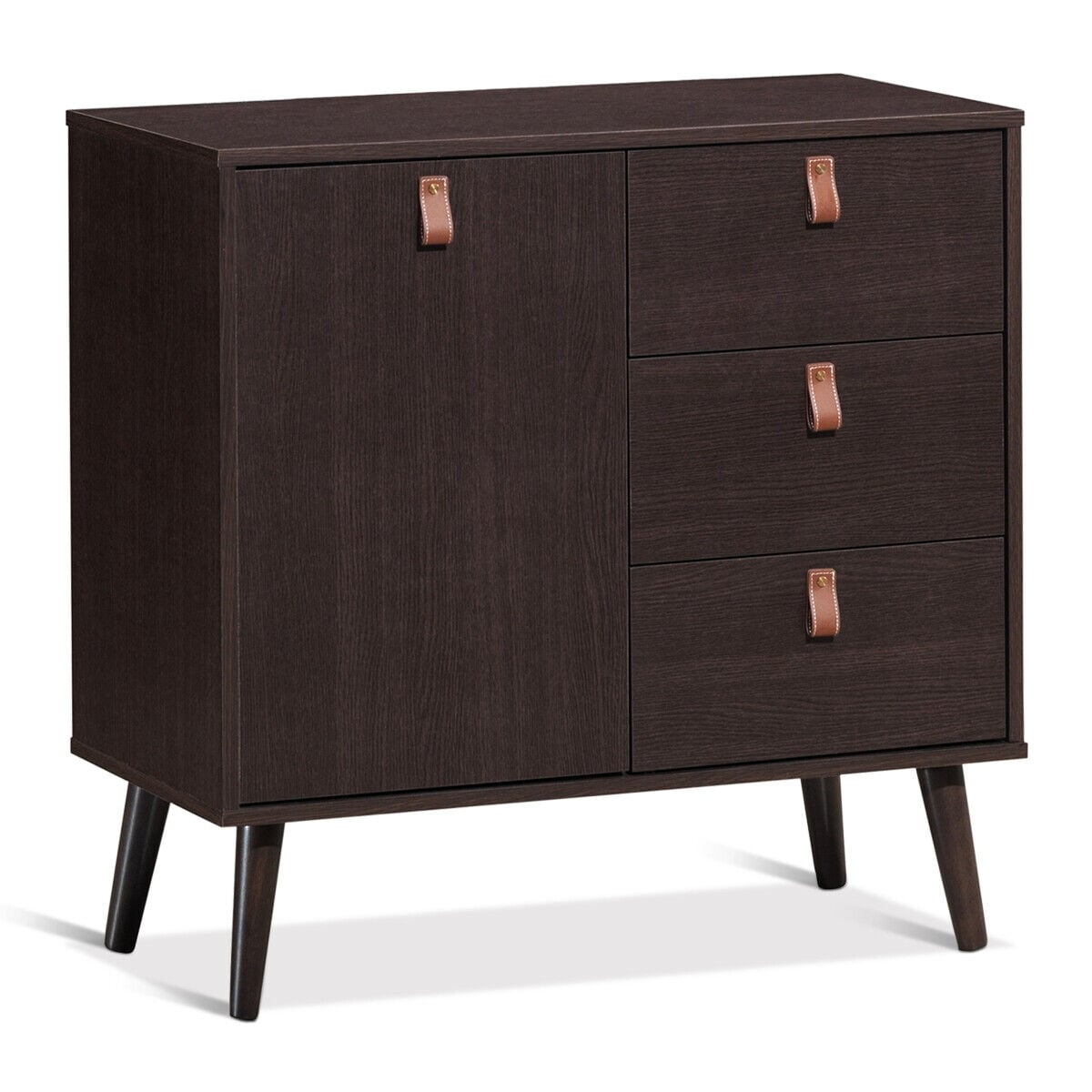 3-drawer Sideboard Storage Cabinet - Brown (min order qty 2)-Dressers & Chests-DECOROLALA
