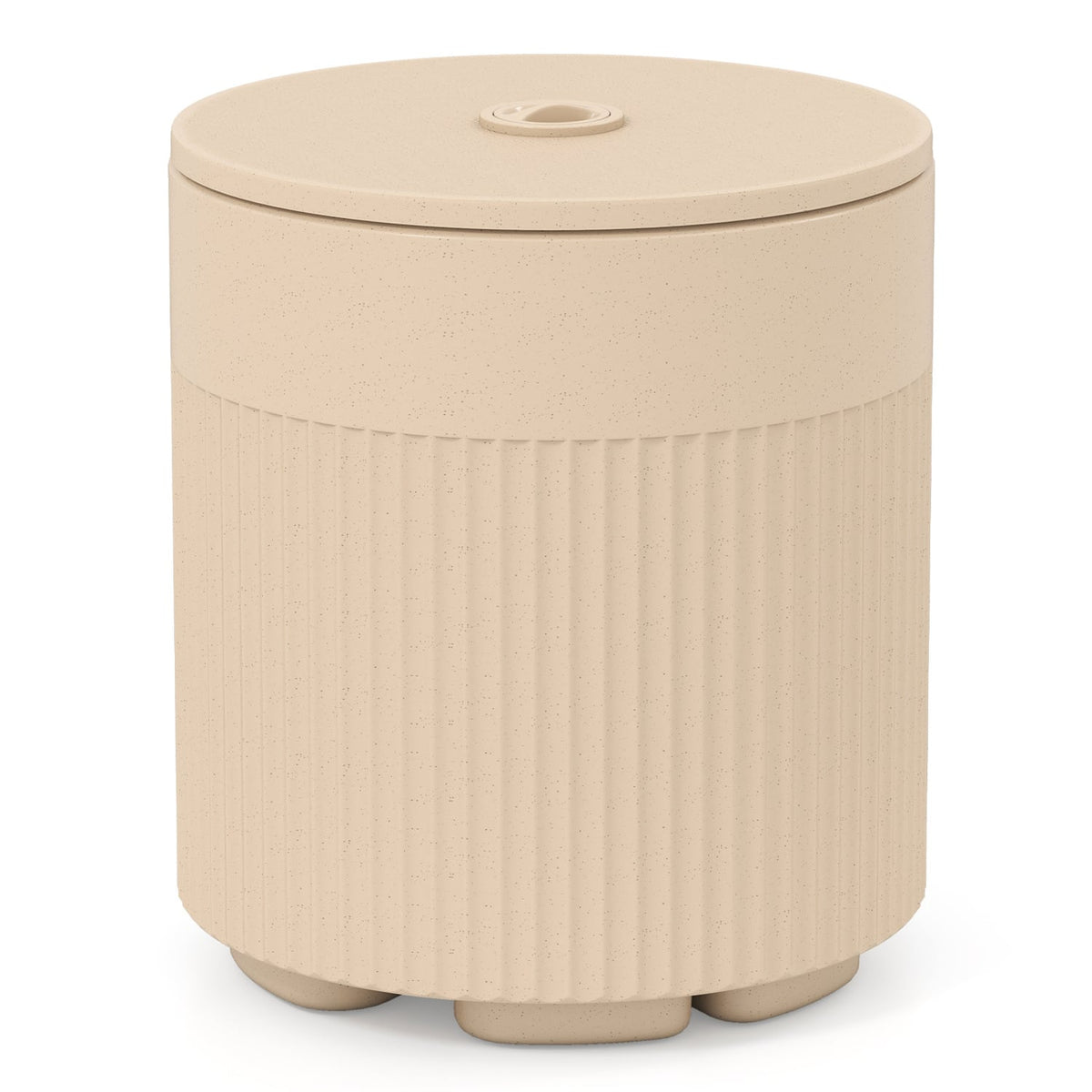 3-in-1 All-Weather Outdoor HDPE Umbrella Base with Water Bag and 2” Umbrella Hole for Patio-Beige-Outdoor Umbrella Bases-DECOROLALA