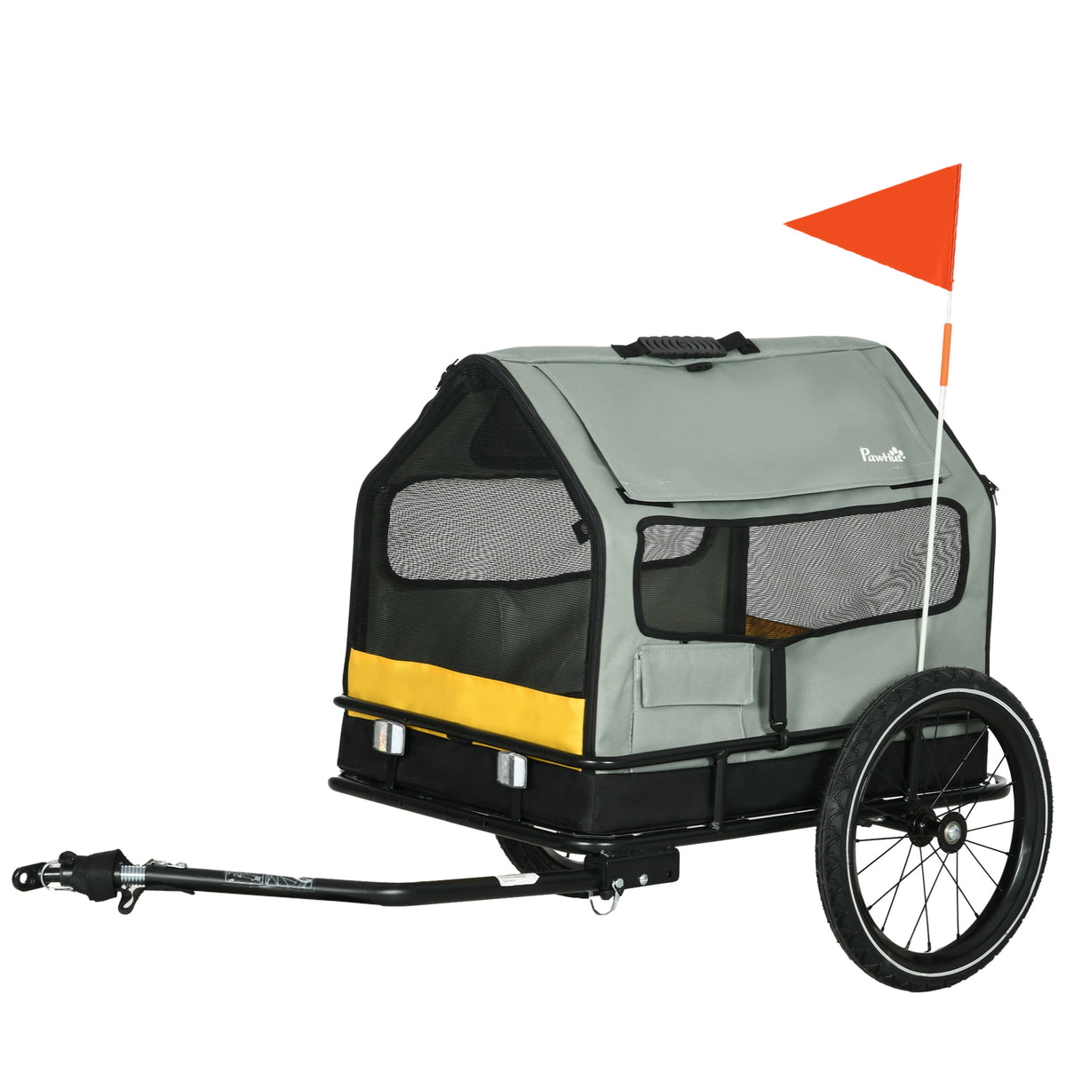 3-in-1 Dog Bike Trailer and Pet Cargo Bed - Grey-Dogs-DECOROLALA