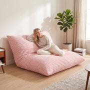 3-in-1 Large Bean Bag Chair with Comfy Corduroy Fabric-Pink-Floor Chairs-DECOROLALA