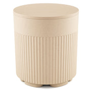 3-in-1 Outdoor Cooler Side Table with Fluted Design for Deck-Beige-Coolers-DECOROLALA